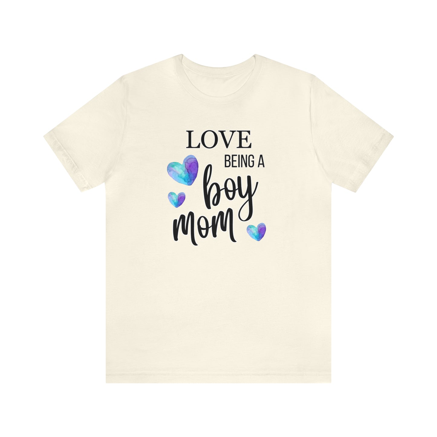 " Love Being A Boy Mom" T-Shirt | Perfect Gift for Moms of Boys | Cute and Trendy Mom Fashion | Mother's Day Gift Ideas | Comfortable Mom Clothing for Everyday Wear | Celebrate Your Supermom Status with Style | Perfect Birthday Gift for Mom