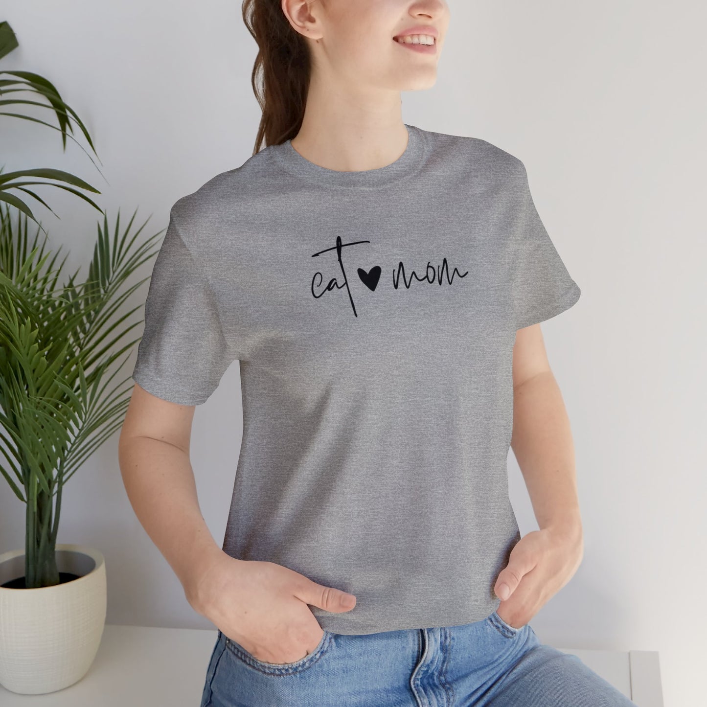 "Cat Mom" T-Shirt | Mom Life Shirt | Trendy Cat Mom Apparel | Birthday Gift Ideas for Cat Mom | Cat Mama Shirt | Cat Mom Shirt | Gift Idea for Mom of Fur Baby | Mom of Cats Shirt | Pet Mom Shirt