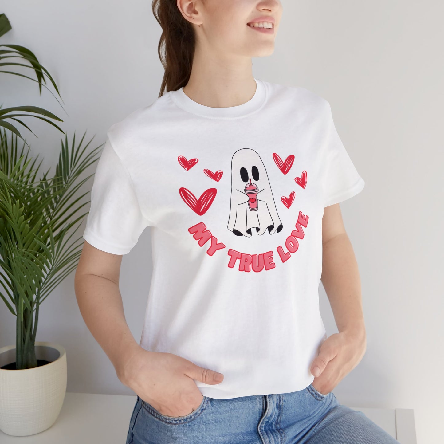 "My True Love" T-Shirt | Women's Valentine's Shirt | Valentine's Day Shirt for Her | Gift Ideas for Valentine's Day | Valentine's Day Apparel | Valentine's Day T-shirts for Single Women | Ladies V-Day Tee Shirt