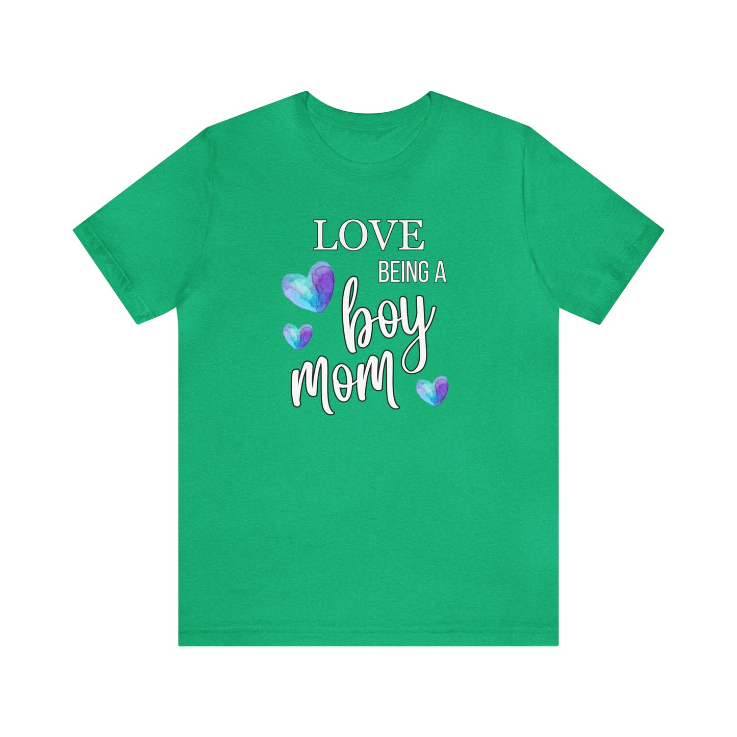 " Love Being A Boy Mom" T-Shirt | Perfect Gift for Moms of Boys | Cute and Trendy Mom Fashion | Mother's Day Gift Ideas | Comfortable Mom Clothing for Everyday Wear | Celebrate Your Supermom Status with Style | Perfect Birthday Gift for Mom