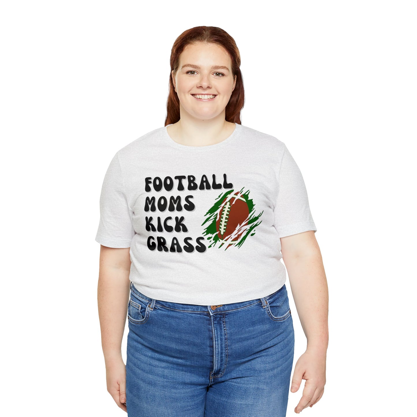 "Football Moms Kick Grass" T-Shirt | Funny Football Mom Shirt | Perfect Gift for Sports Moms | Football Mom Apparel | Football Mama Tee | Mother's Day Gift Ideas | Football Shirt for Game Day | Cute Football Mom Tee