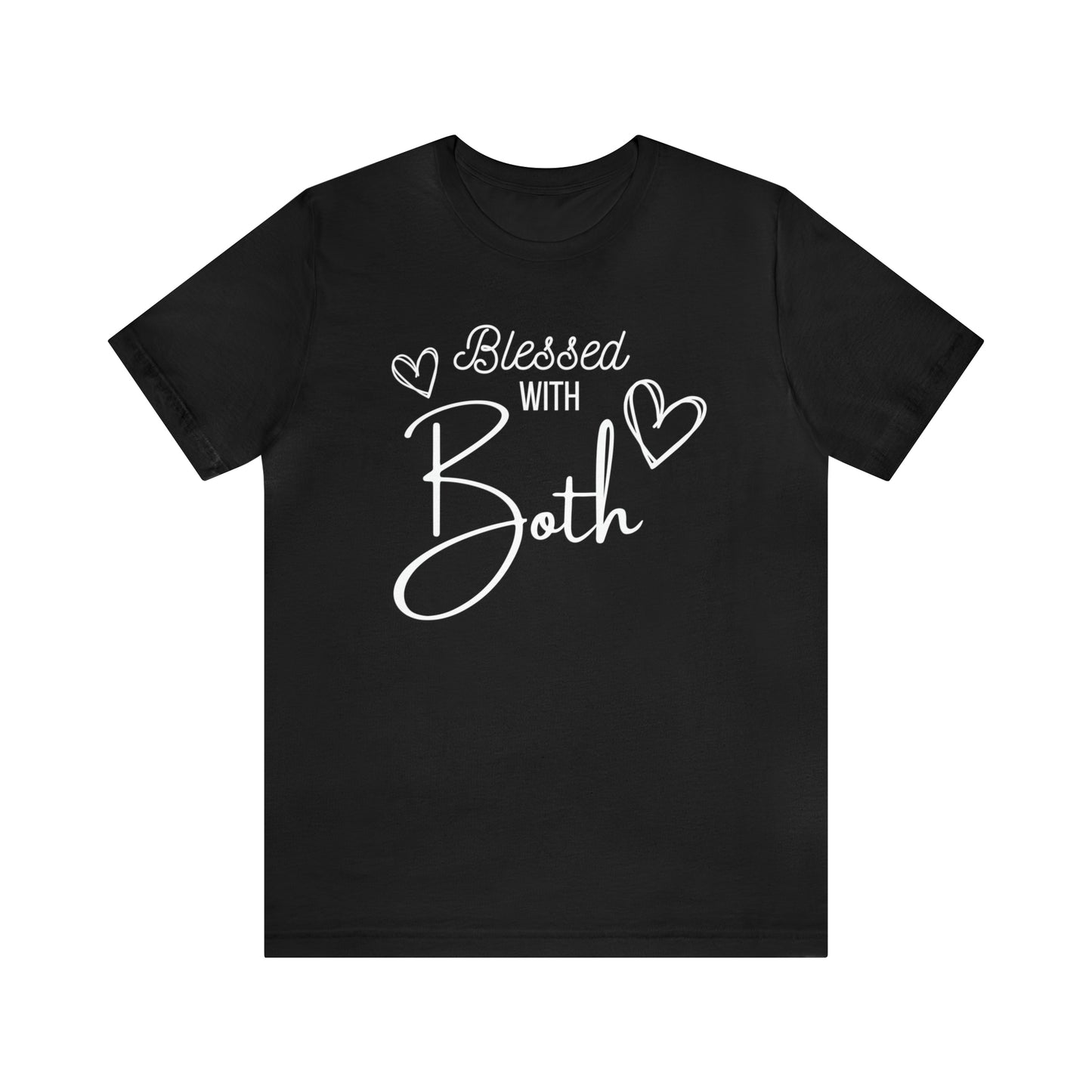 "Blessed With Both" T-Shirt | Perfect Gift for Moms of Boys and Girls | Cute and Trendy Mom Fashion | Mother's Day Gift Ideas | Comfortable Mom Clothing for Everyday Wear | Celebrate Your Supermom Status in Style