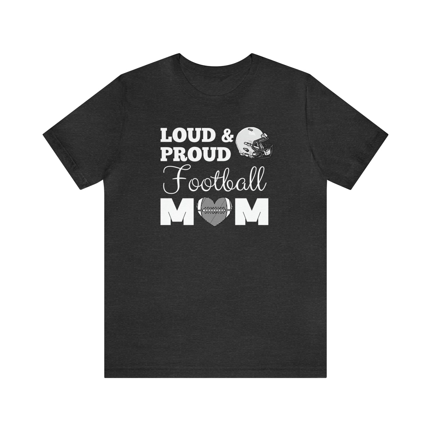 "Loud & Proud Football Mom" T-Shirt | Perfect Gift for Sports Moms | Cute and Trendy Mom Fashion | Unique Mom Tee | Mother's Day Gift Ideas | Football Mom Shirt | Comfortable Mom Clothing for Game Day | Cute Football Mom Shirt