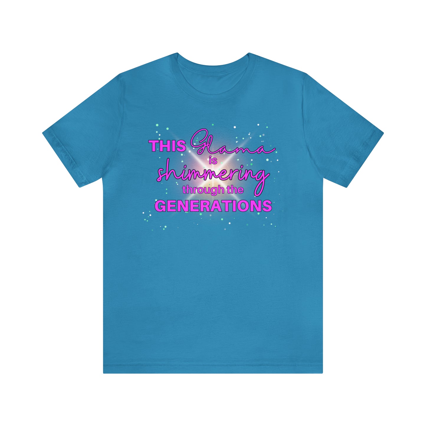 "This Grama is Shimmering Through the Generations" T-Shirt | Trendy Grama Tee | Gift for Her | Cute Grandma Shirt | Ladies Shirts | Shirt for Grandma | Gifts for Grandma | Glitter Grandma