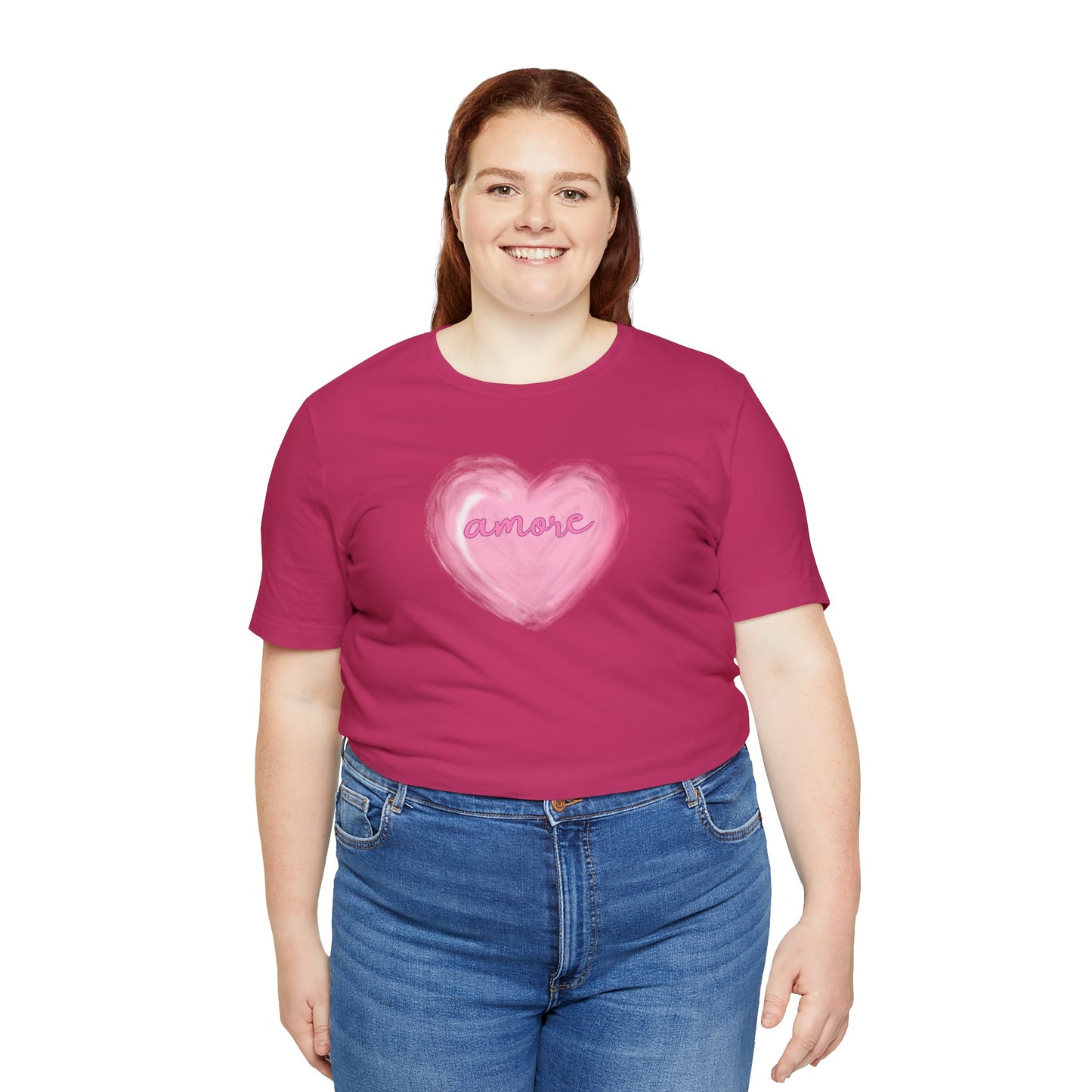 "Amore" T-Shirt | Simple Women's Valentine's Day Shirt | Gift for Her | Ladies Tee for V Day | Womens Love Shirt for Valentine's Day | V-Day Tee Shirt for Women