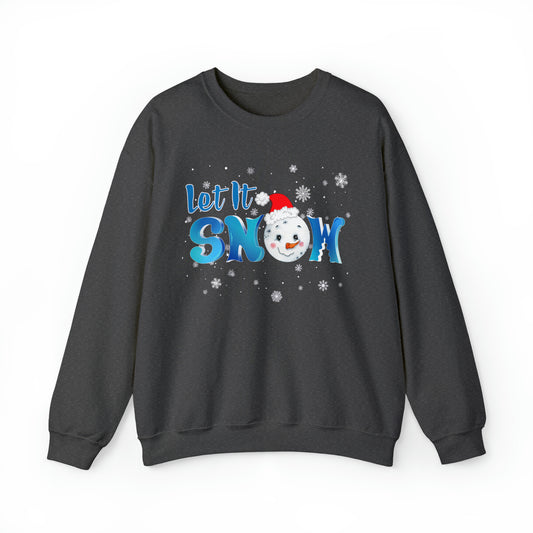 "Let It Snow" Sweatshirt | Festive Sweatshirt for Women | Ladies Christmas Sweatshirt | Womens Christmas Sweater | Womens Winter Graphic Sweatshirt | Snow Sweatshirt for Moms