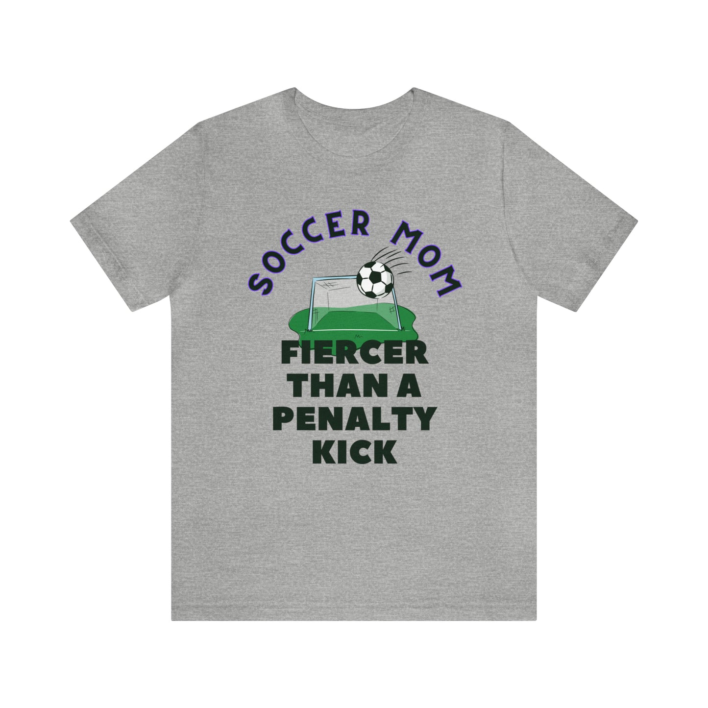 "Soccer Mom Fiercer Than a Penalty Kick" T-Shirt | Soccer Mom Shirt | Funny Soccer Mom Tee | Soccer Mom Apparel | Funny Shirt for Soccer Moms | Gift for Soccer Moms | Soccer Mama Shirt | Mother's Day Gift Ideas for Mom