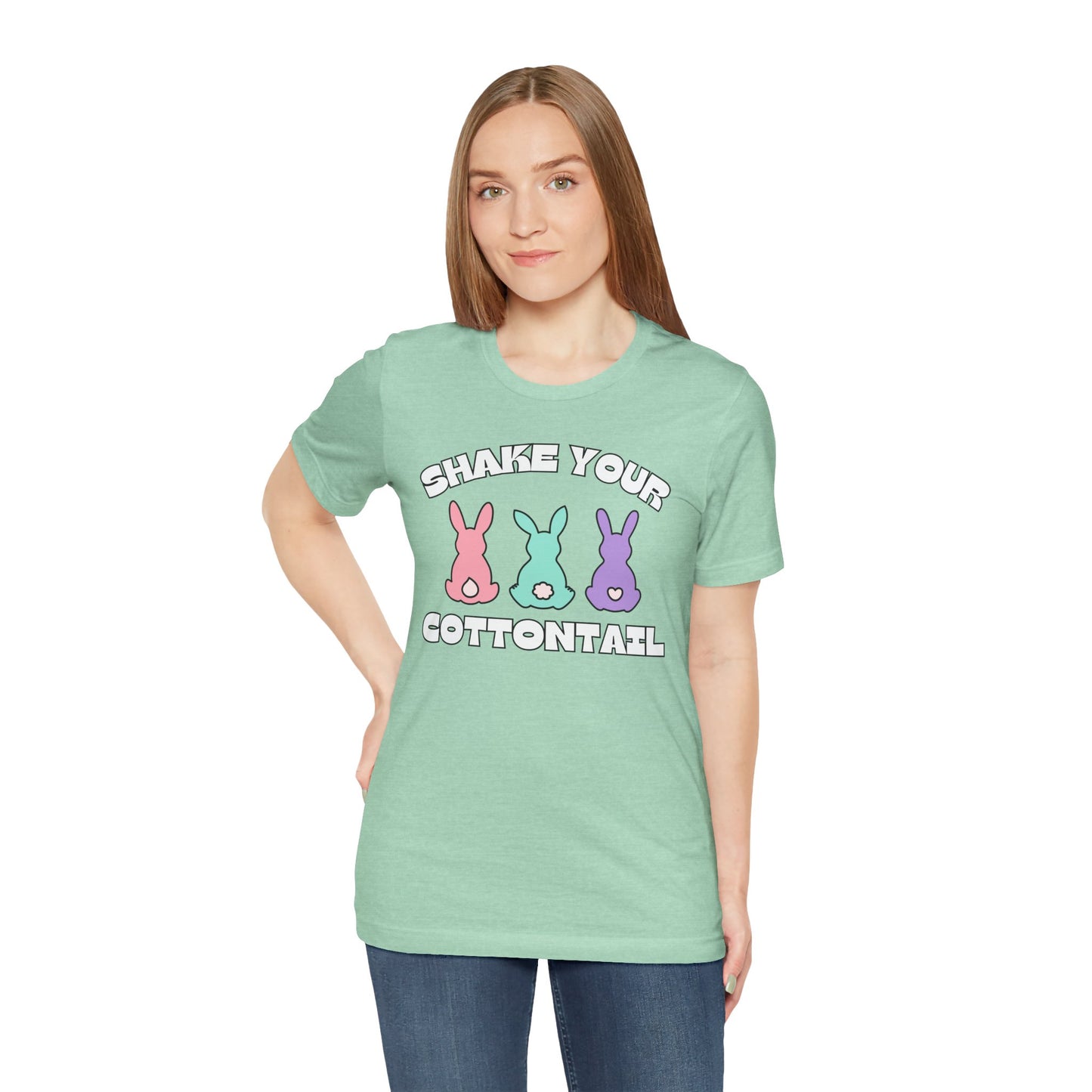 "Shake Your Cottontail" T-Shirt | Cute Cottontail Shirt | Funny Easter Clothing | Humor Easter T Shirt | Easter Bunny Shirt | Easter Gift for Her | Funny Easter Bunny T Shirt