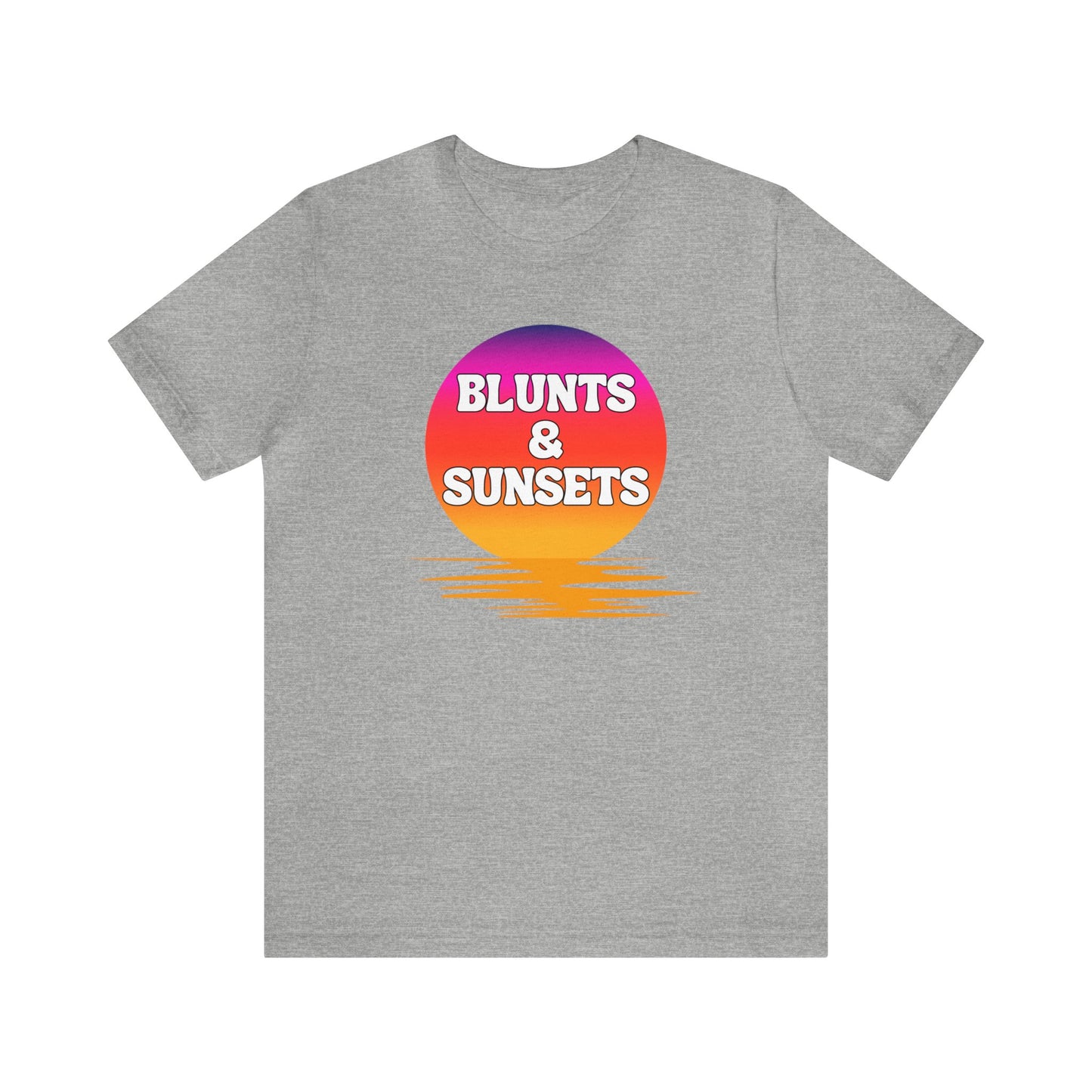 "Blunts & Sunsets" T-Shirt | Funny Ladies Shirt | Gifts for Her | Women's Smoke & Chill Shirt | Carefree Shirt for Women | Birthday Gift Ideas for Women | Humorous Women's Tee Shirts | Trendy Women's Apparel | Sunset Shirt for Women