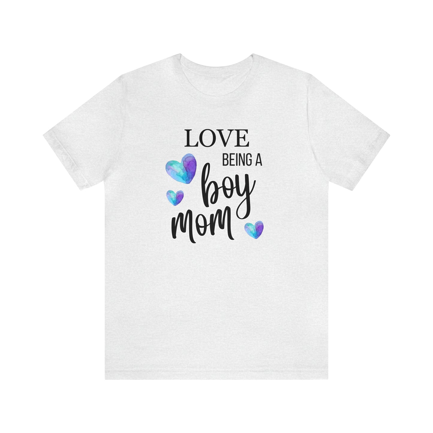 " Love Being A Boy Mom" T-Shirt | Perfect Gift for Moms of Boys | Cute and Trendy Mom Fashion | Mother's Day Gift Ideas | Comfortable Mom Clothing for Everyday Wear | Celebrate Your Supermom Status with Style | Perfect Birthday Gift for Mom