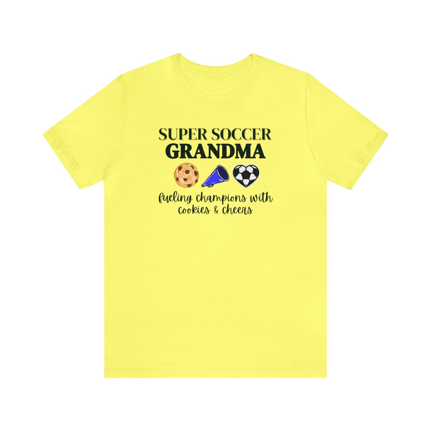 "Super Soccer Grandma Fueling Champions With Cookies & Cheer" T-Shirt | Gift Ideas for Soccer Grandma's | Soccer Grandma Tee |Cute Grandma Soccer Shirt | Funny Grandma Shirt | Grandma Soccer Shirt | Mother's Day Gift Ideas for Grama