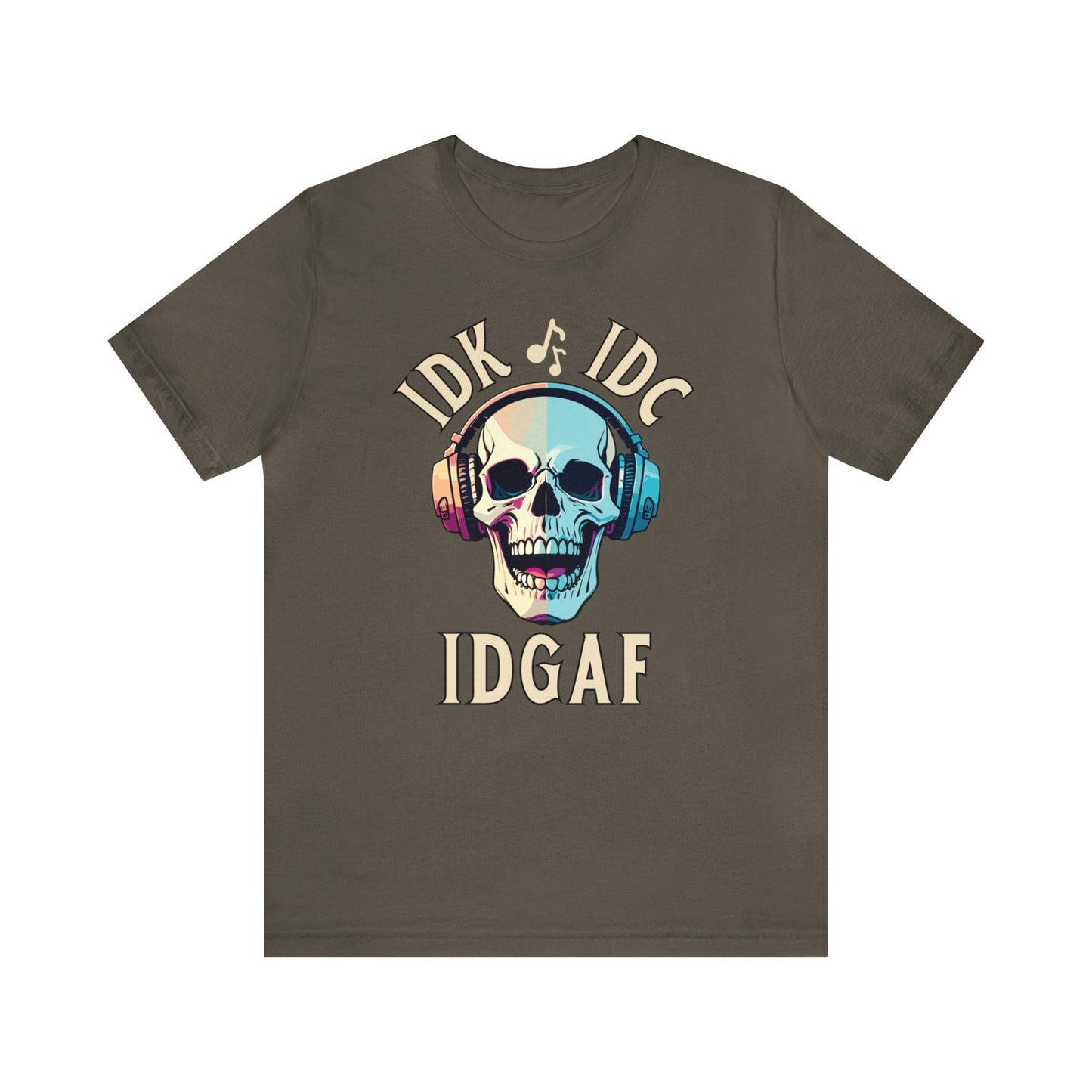 "IDK IDC IDGAF" T-Shirt | Funny Women's Shirt | Gifts for Her | Sarcastic Ladies Tee | Carefree Women's Tee | Christmas Gift Ideas for Women | Humorous Women's Tee Shirts | Statement Shirt for Women | Funny Women's Apparel