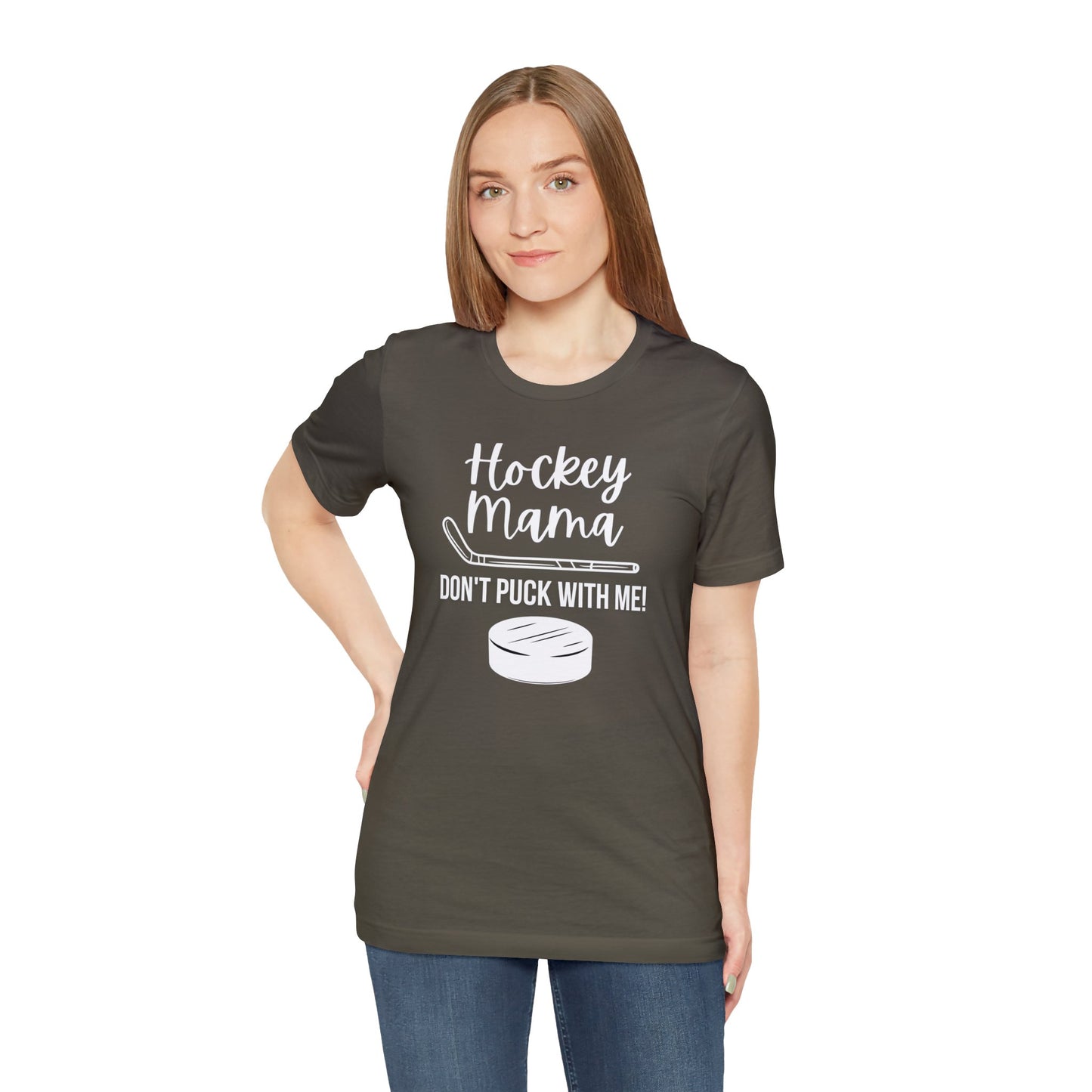 "Hockey Mama Don't Puck With Me" T-Shirt | Hockey Mom Shirt | Hockey Mama Shirt | Perfect Gift for Hockey Moms | Trendy Hockey Mom Apparel | Hockey Mom Tee | Mother's Day Gift Ideas for Mom | Hockey Mama Tee