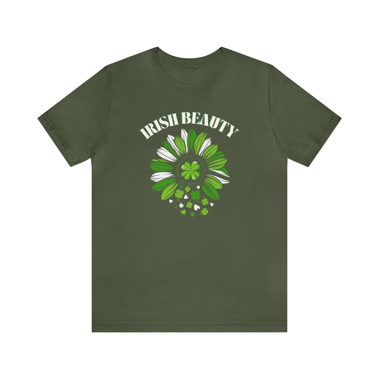 "Irish Beauty" T-Shirt | St. Patty's Day Tee Shirt for Ladies | St. Paddy's Day Womens Tee | Shamrock Day Tee for Her | St. Patricks Day Tee Shirt for Her | St. Patty's Day Apparel for Women | Irish Women's Shirt