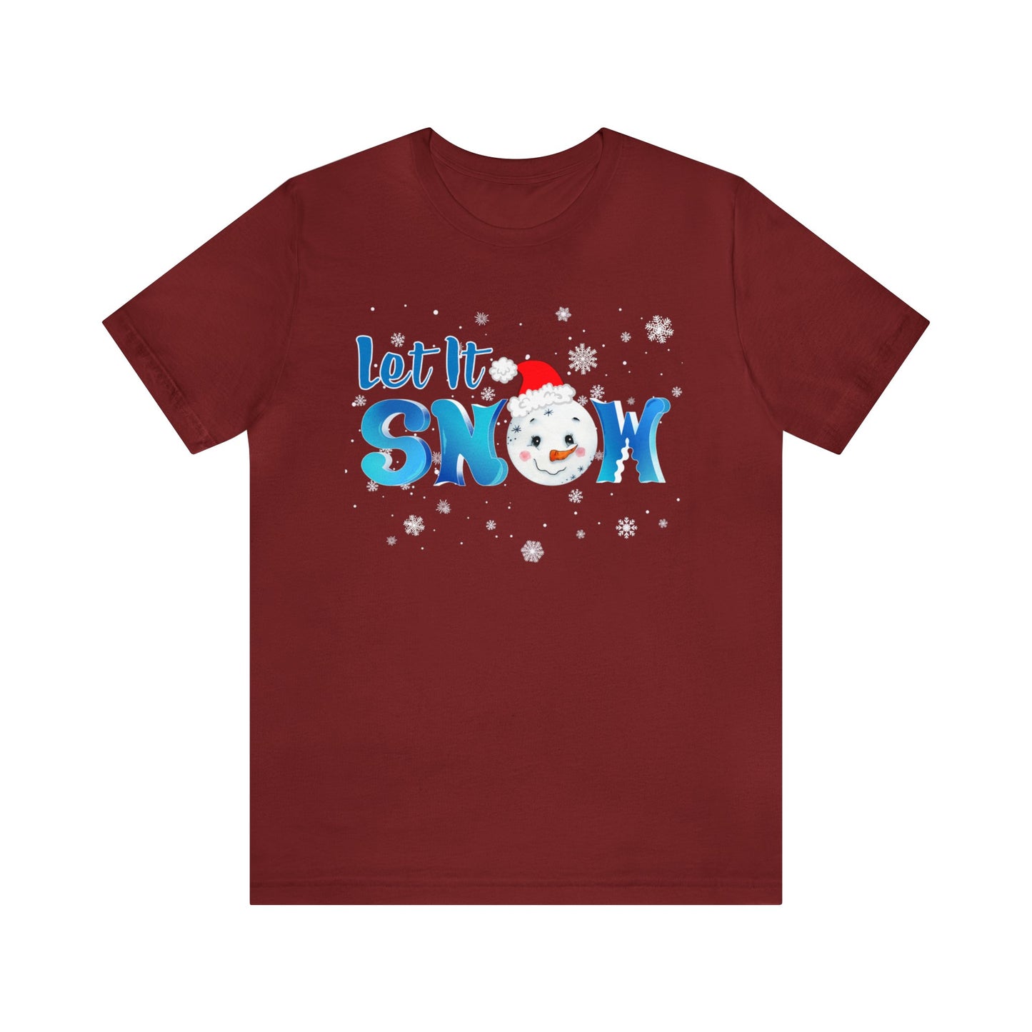 "Let It Snow" T-Shirt | Stocking Stuffer Gift | Christmas Graphic Tee | Trendy Christmas Shirt for Ladies | Womens Christmas Gift Ideas | Festive Holiday Tee Shirt for Christmas | Winter Shirt for Women