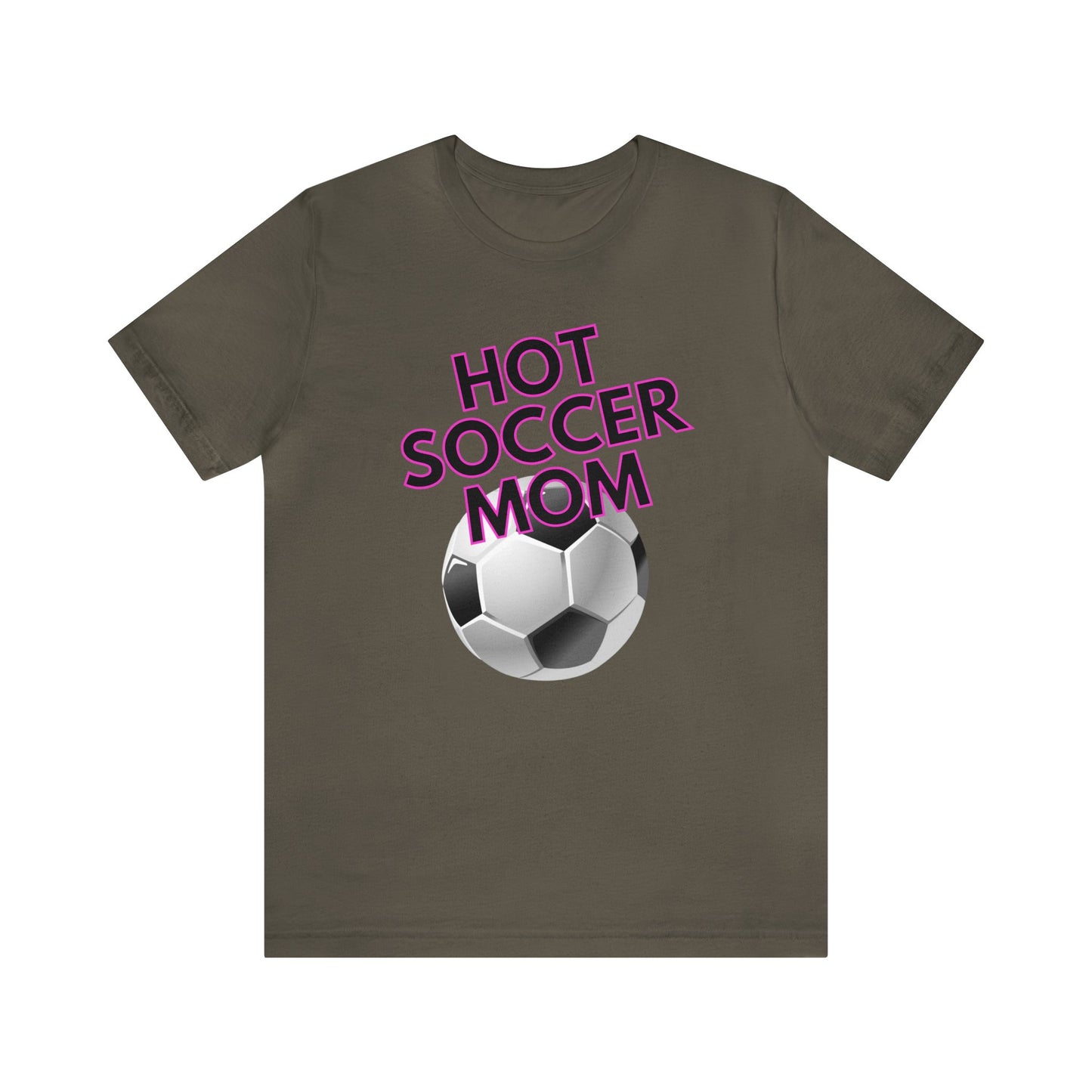 "Hot Soccer Mom" T-Shirt | Perfect Gift for Soccer Moms | Trendy Soccer Mom Apparel | Soccer Mom Tee | Soccer Mom Shirt | Mother's Day Gift Ideas for Mom | Comfortable Mom Clothing for Game Day | Soccer Mama Shirt