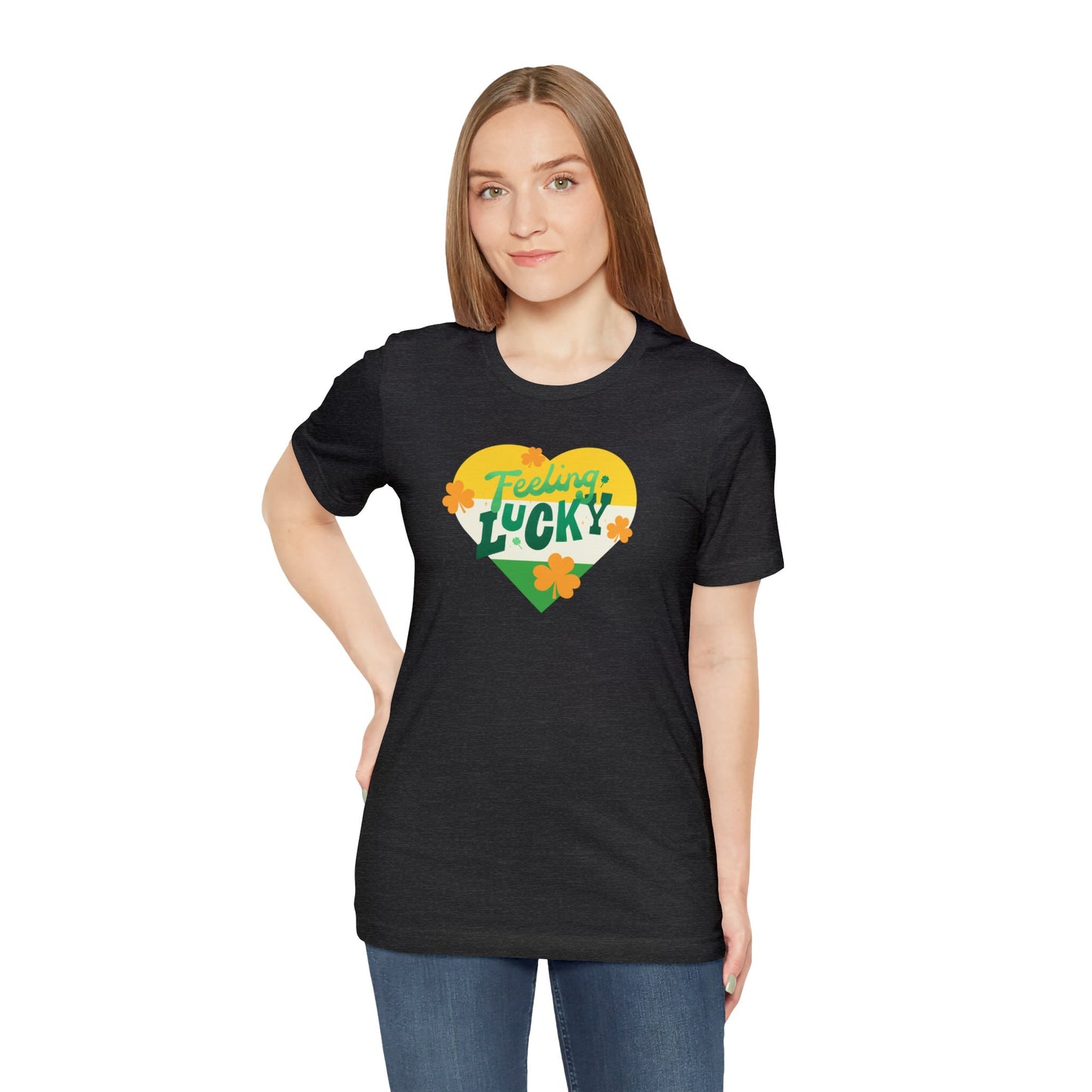 "Feeling Lucky" T-Shirt | Luck of the Irish Women's Tee Shirt | St. Patty's Day Shirt for Moms | St. Paddy's Day Ladies Tee | Women's St. Patty's Day Shirt | Holiday Tee for Women