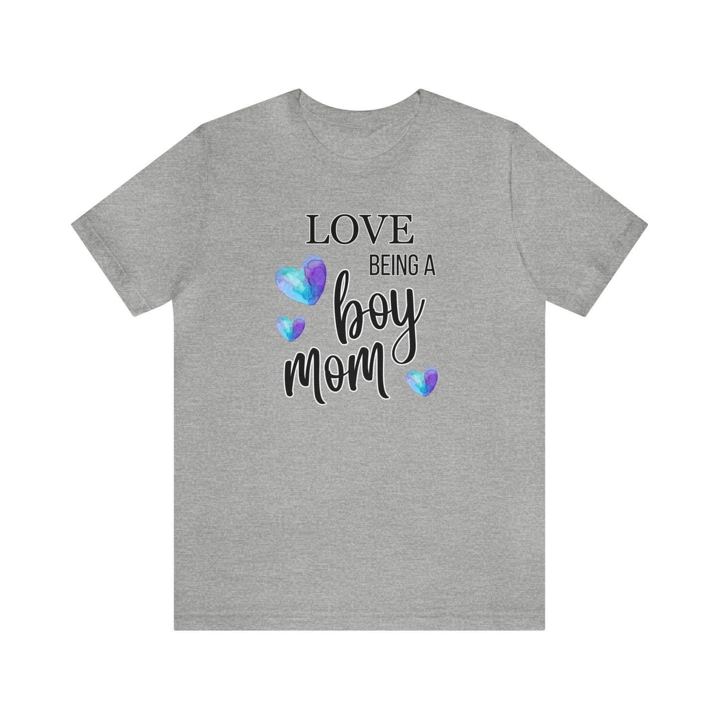 " Love Being A Boy Mom" T-Shirt | Perfect Gift for Moms of Boys | Cute and Trendy Mom Fashion | Mother's Day Gift Ideas | Comfortable Mom Clothing for Everyday Wear | Celebrate Your Supermom Status with Style | Perfect Birthday Gift for Mom