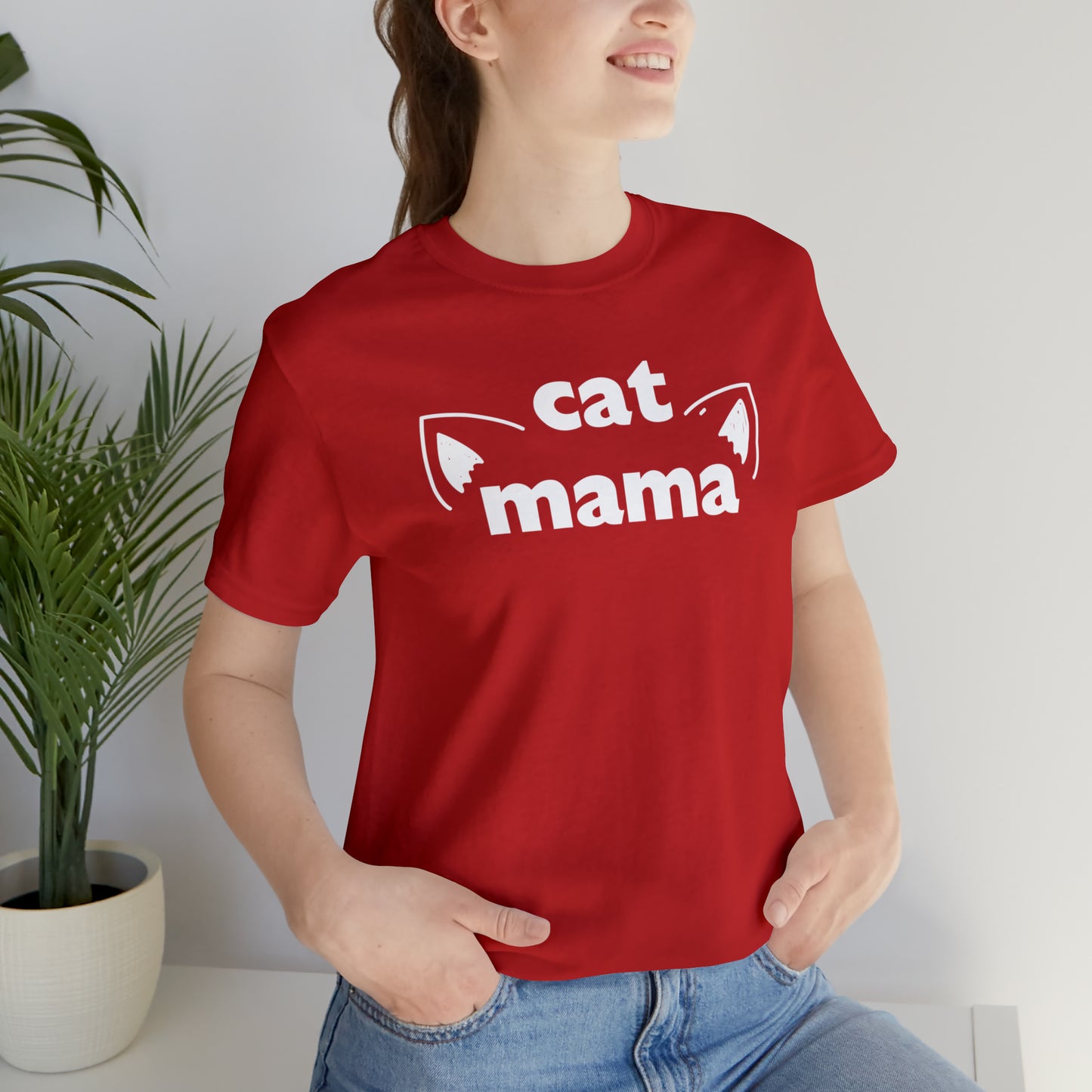 "Cat Mama" T-Shirt | Cat Lover Tee | Purrfect Mother's Day Gift Idea | Cute and Comfortable Cat Mom Shirt for Every Day Wear | Trendy Cat Mom Apparel | Cute Cat Mom Shirt