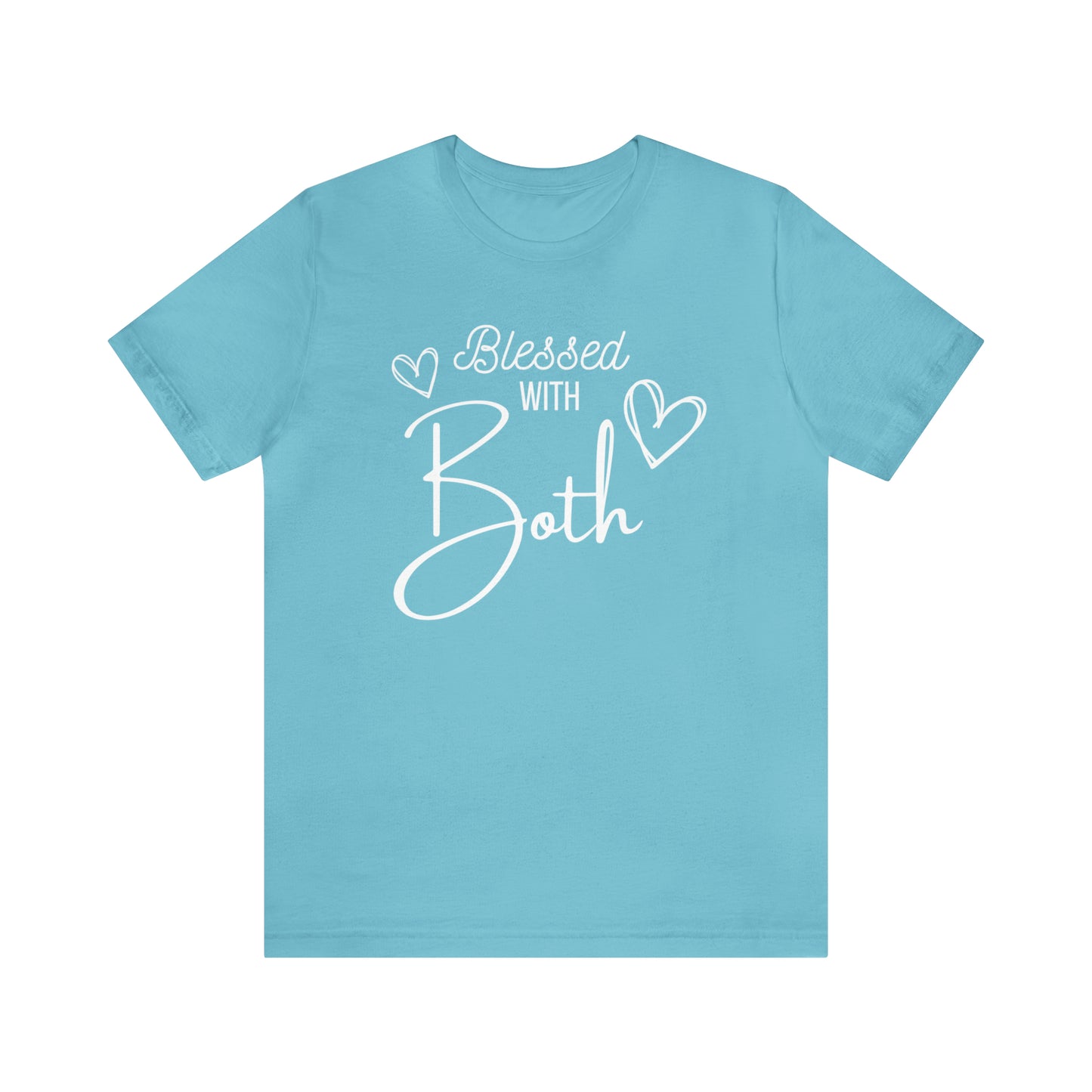 "Blessed With Both" T-Shirt | Perfect Gift for Moms of Boys and Girls | Cute and Trendy Mom Fashion | Mother's Day Gift Ideas | Comfortable Mom Clothing for Everyday Wear | Celebrate Your Supermom Status in Style