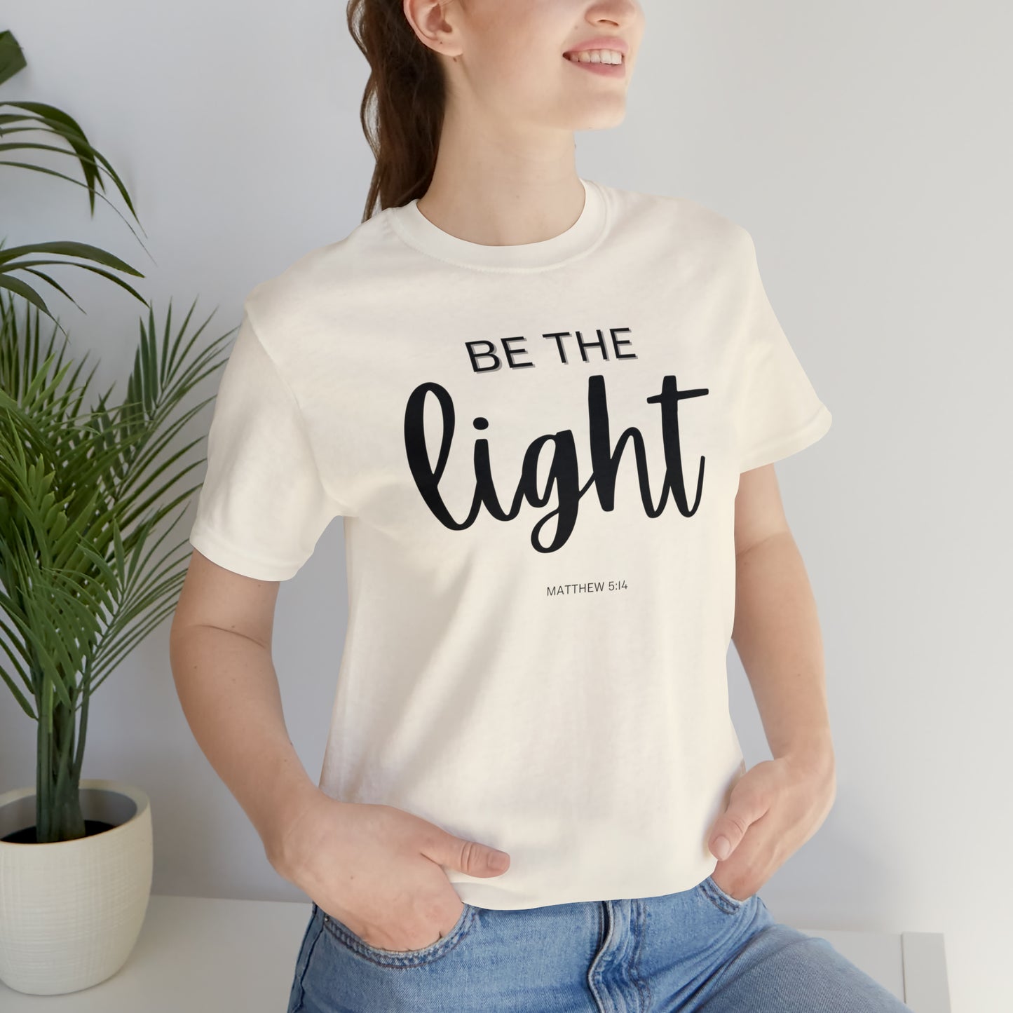 "Be the Light" T-Shirt | Mom Shirt | Gifts for Her | Women's Empowerment Tee | Christmas Gift Ideas for Women | Uplifting Women's Tee Shirts | Empowering Women's Shirt | Statement Shirt for Women