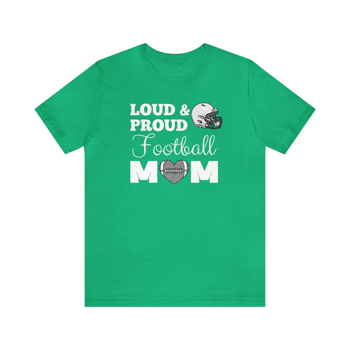 "Loud & Proud Football Mom" T-Shirt | Perfect Gift for Sports Moms | Cute and Trendy Mom Fashion | Unique Mom Tee | Mother's Day Gift Ideas | Football Mom Shirt | Comfortable Mom Clothing for Game Day | Cute Football Mom Shirt