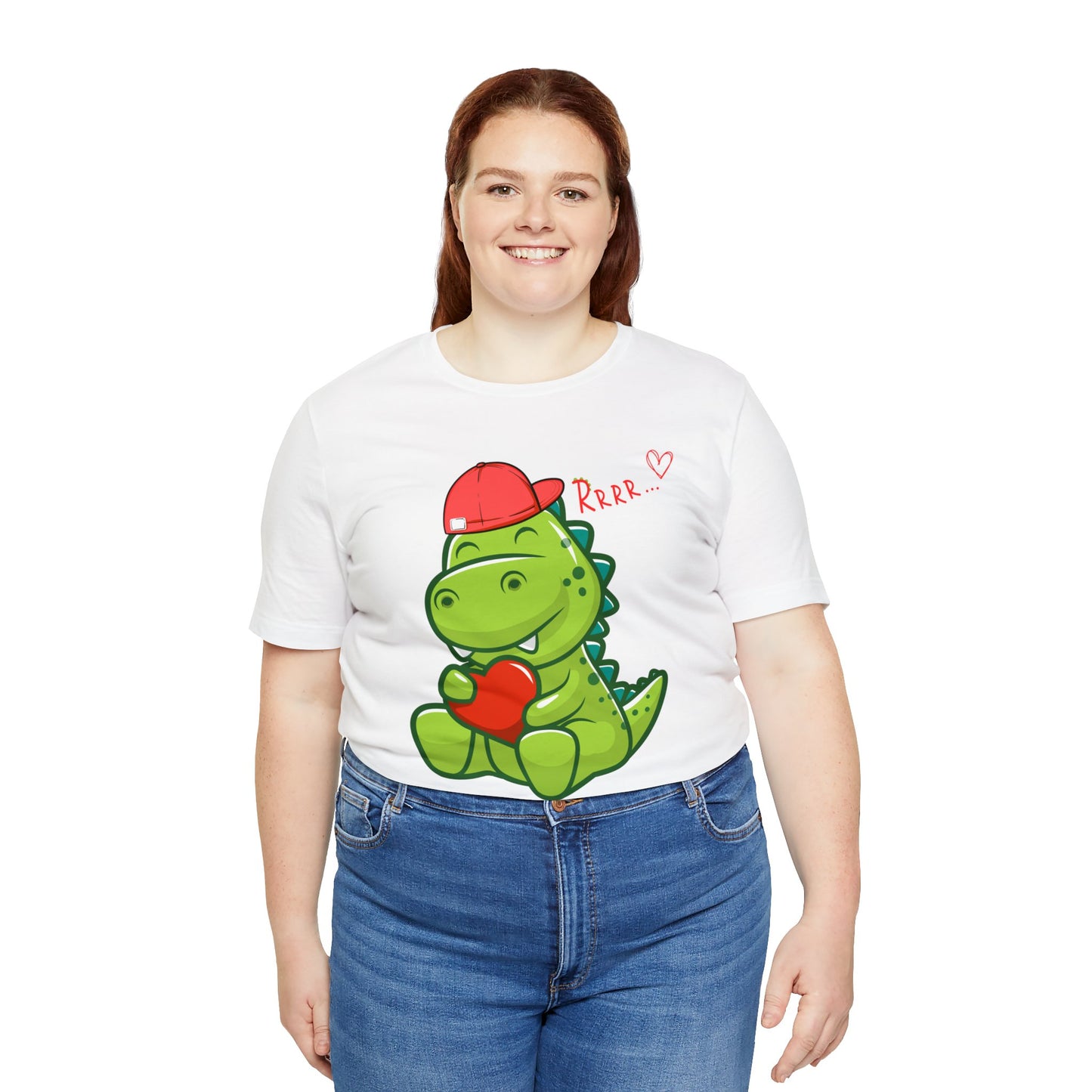 "Valentine's Day Dino" T-Shirt | Women's Valentine's Shirt | Valentine's Day T-shirts for Women | Women's Dino Shirt | Valentines Gift Ideas for Mom | Valentine's Dino Shirt