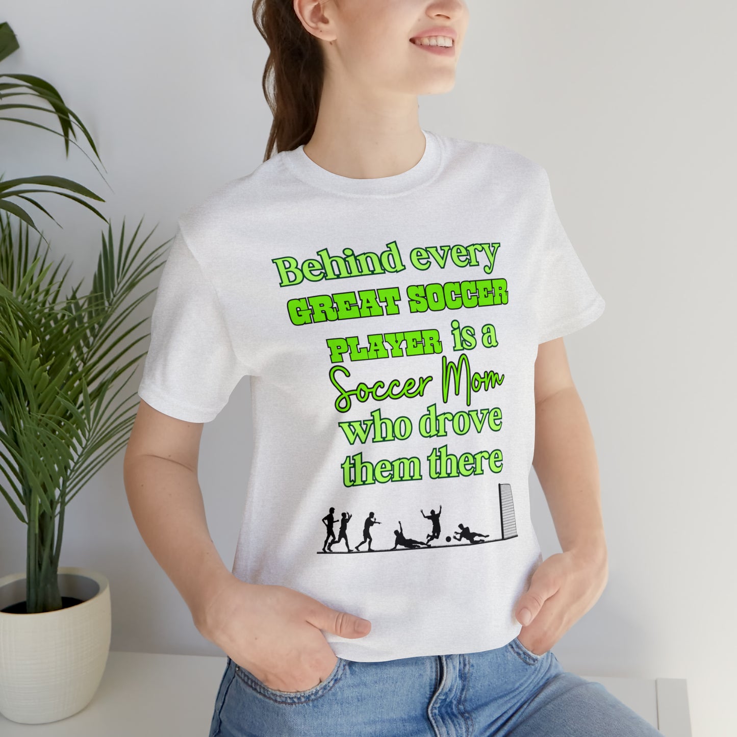 "Behind Every Great Soccer Player is a Soccer Mom Who Drove Them There" T-Shirt | Humorous Soccer Mom Tee Shirt | Soccer Mama Shirt | Birthday Gifts for Soccer Moms | Funny Soccer Mom Tee | Funny Shirt for Soccer Moms | Gift for Soccer Moms