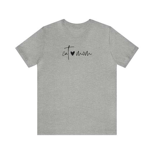 "Cat Mom" T-Shirt | Mom Life Shirt | Trendy Cat Mom Apparel | Birthday Gift Ideas for Cat Mom | Cat Mama Shirt | Cat Mom Shirt | Gift Idea for Mom of Fur Baby | Mom of Cats Shirt | Pet Mom Shirt