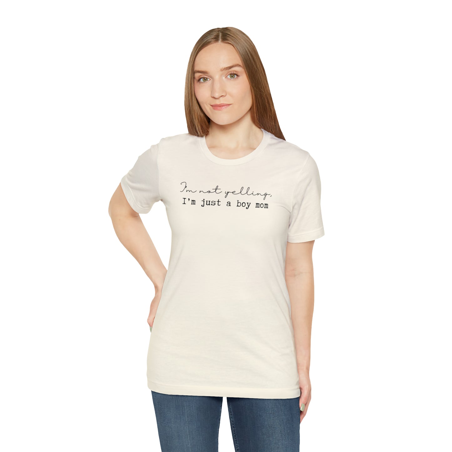 "I'm Not Yelling, I'm Just a Boy Mom" T-Shirt | Mom of Boys Shirt | Boy Mama Shirt | Boy Mom Shirt | Mom Life Shirt | Mama Shirt | New Mom Gift | Perfect Gift for Moms of Boys | Trendy Boy Mom Apparel