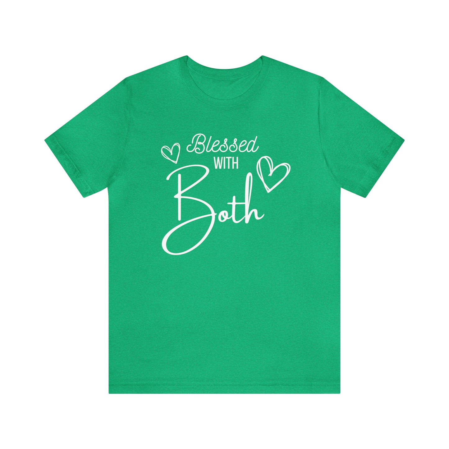 "Blessed With Both" T-Shirt | Perfect Gift for Moms of Boys and Girls | Cute and Trendy Mom Fashion | Mother's Day Gift Ideas | Comfortable Mom Clothing for Everyday Wear | Celebrate Your Supermom Status in Style