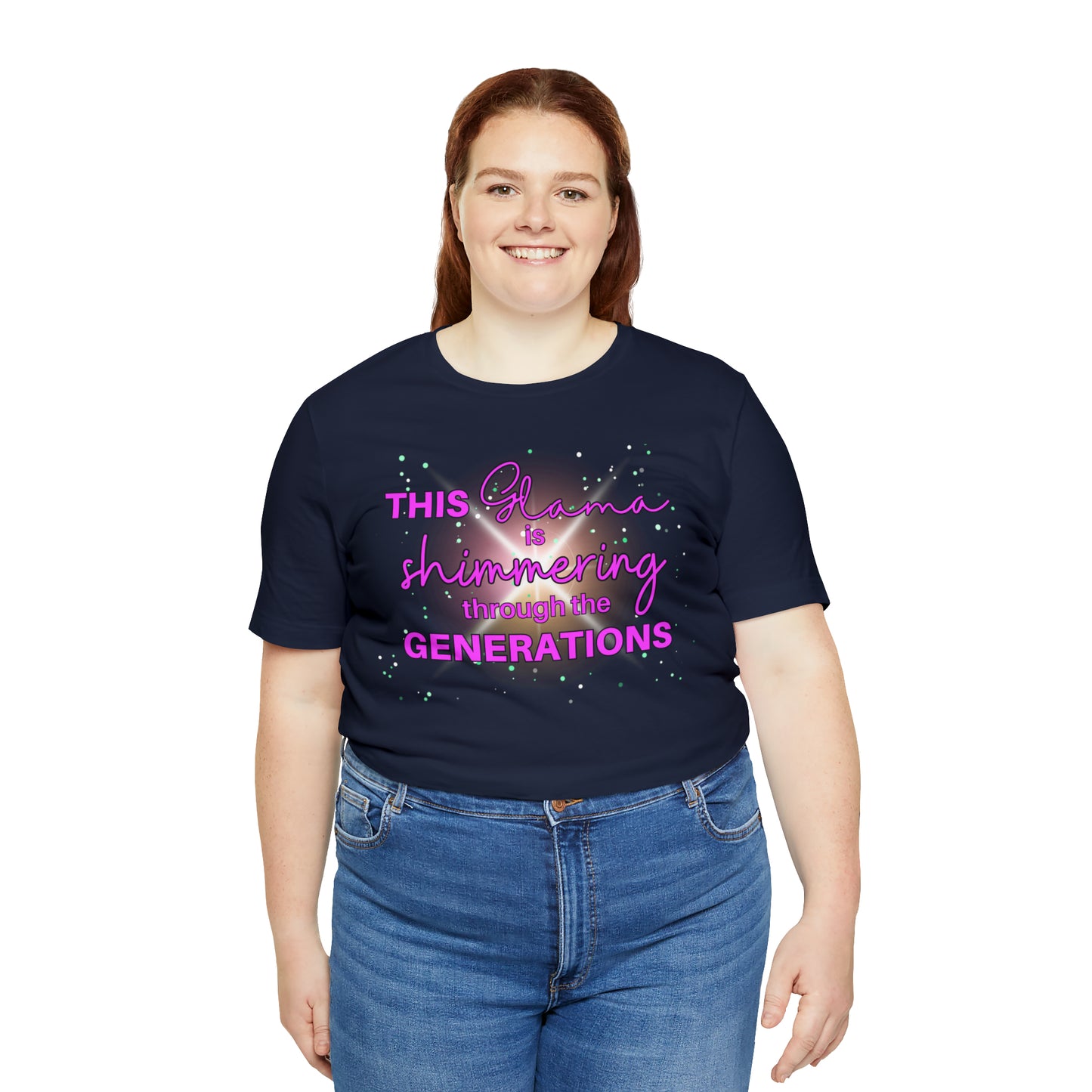 "This Grama is Shimmering Through the Generations" T-Shirt | Trendy Grama Tee | Gift for Her | Cute Grandma Shirt | Ladies Shirts | Shirt for Grandma | Gifts for Grandma | Glitter Grandma