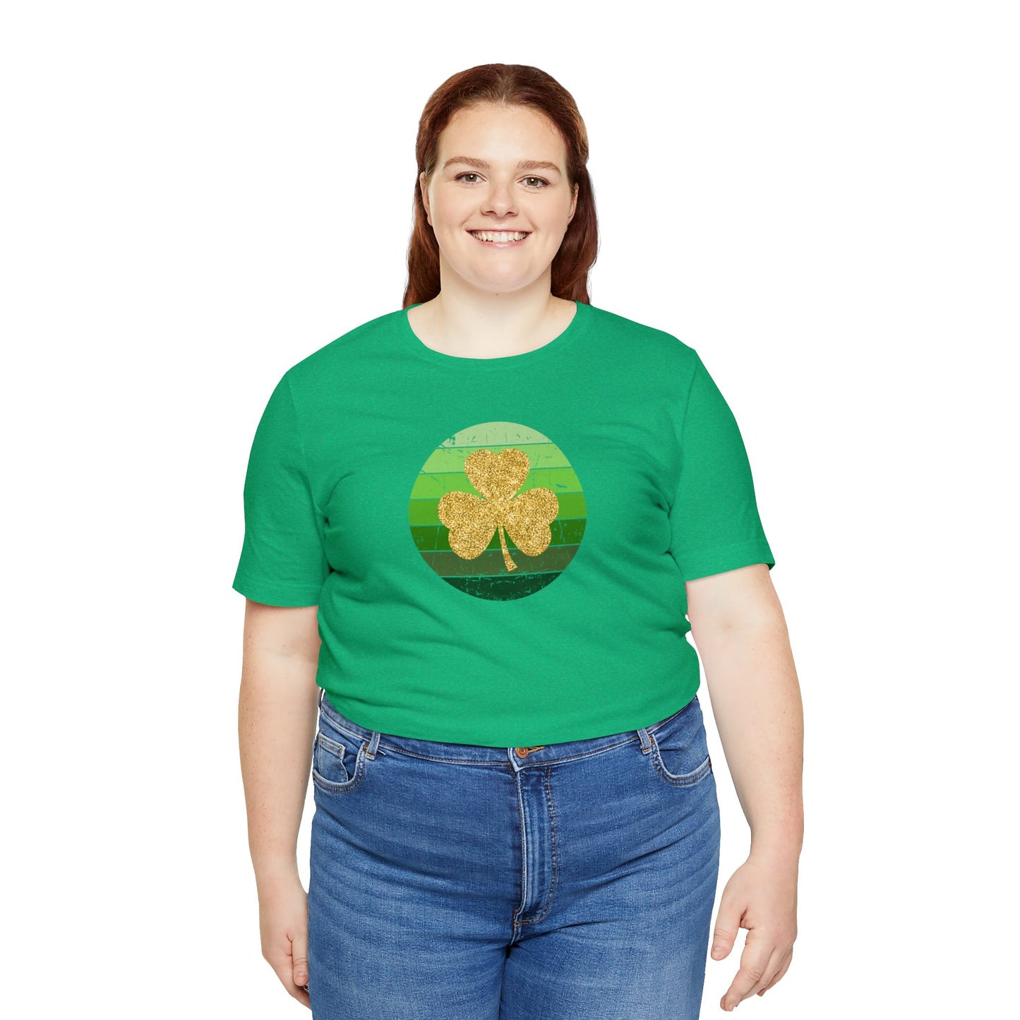 "Gold Shamrock" T-Shirt | Lucky Womens Tee for St. Patty's Day  | St. Paddy's Day Ladies Tee | Gift for Irish Lovers | St. Patricks Day Tee Shirt for Women | Women's St. Patty's Day Shirt