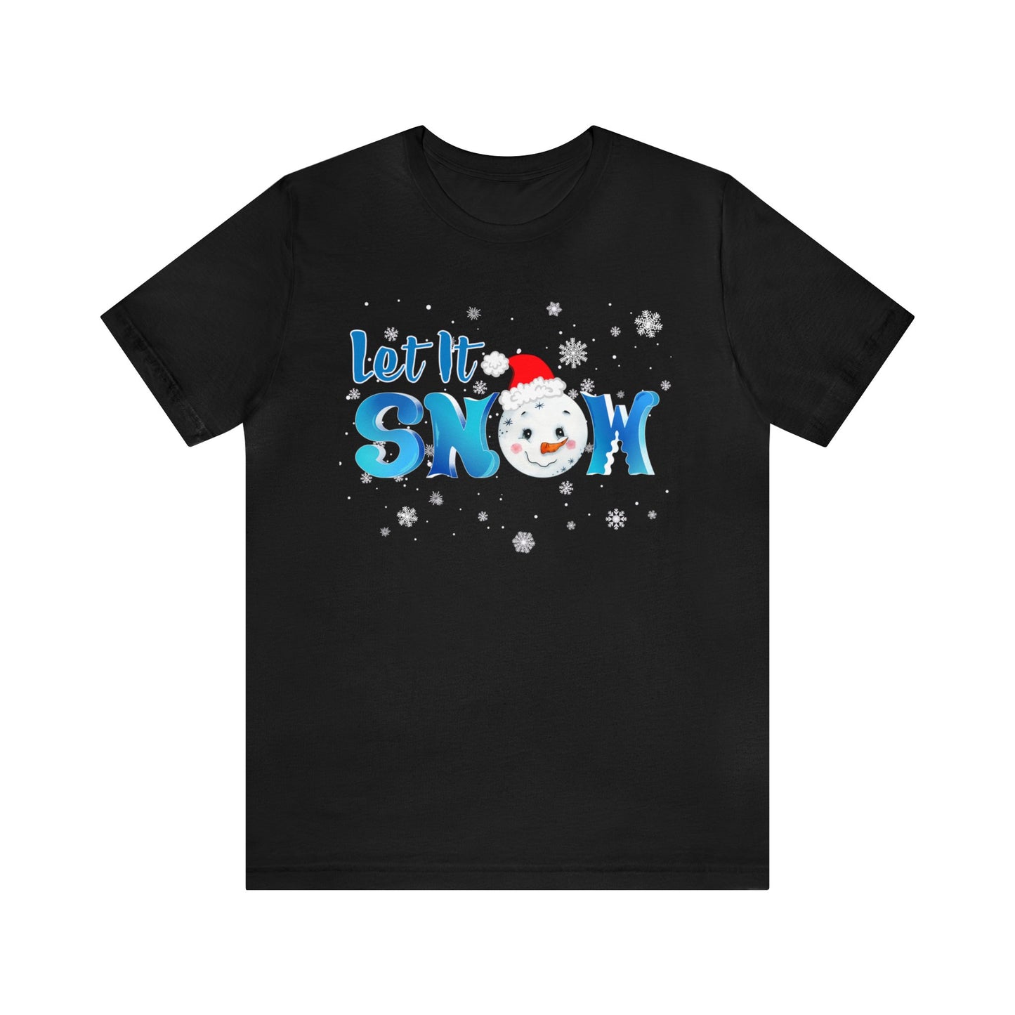 "Let It Snow" T-Shirt | Stocking Stuffer Gift | Christmas Graphic Tee | Trendy Christmas Shirt for Ladies | Womens Christmas Gift Ideas | Festive Holiday Tee Shirt for Christmas | Winter Shirt for Women