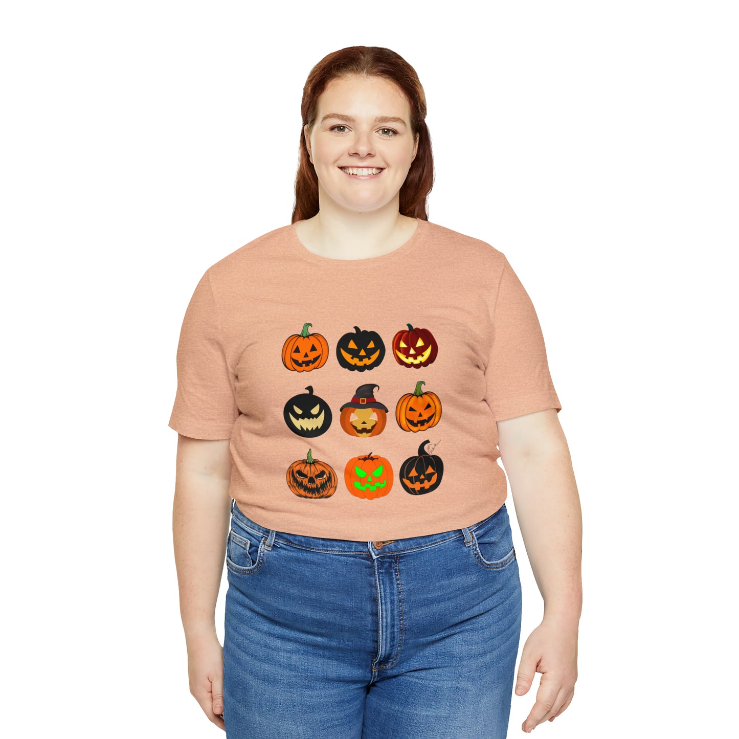 "Halloween Pumpkins" T-shirt | Mom Halloween Shirt | Women's Halloween Shirt | Perfect Gift for Women Who Love Halloween | Pumpkin Shirt for Women | Stylish Halloween Shirt | Ladies Halloween Tee | Trendy Halloween Shirt