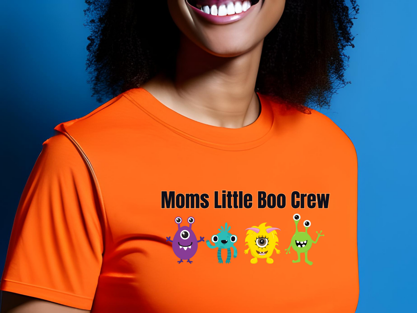 "Moms Little Boo Crew 4" T-shirt | Mom of 4 Halloween Shirt | Mama Halloween Shirt | Trendy Halloween Apparel | Funny Halloween T-Shirts for Moms | Monster Halloween Mom Shirt | Witchy Mom Shirt | Birthday Gift Ideas for Moms that Love Halloween