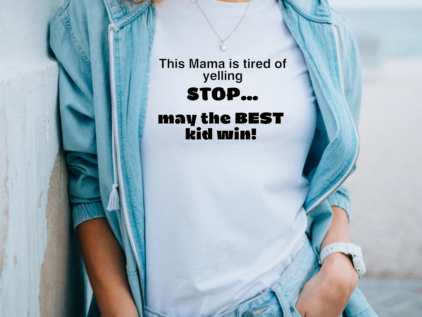 "This Mama is Tired of Yelling Stop... May the Best Kid Win" T-Shirt | Funny Mom Shirt | Christmas Gift Ideas for Mom | Trendy Mom Apparel for Everyday Wear | Perfect Gifts for New Moms and Seasoned Pros | Celebrate Your Ambition and Drive in Style