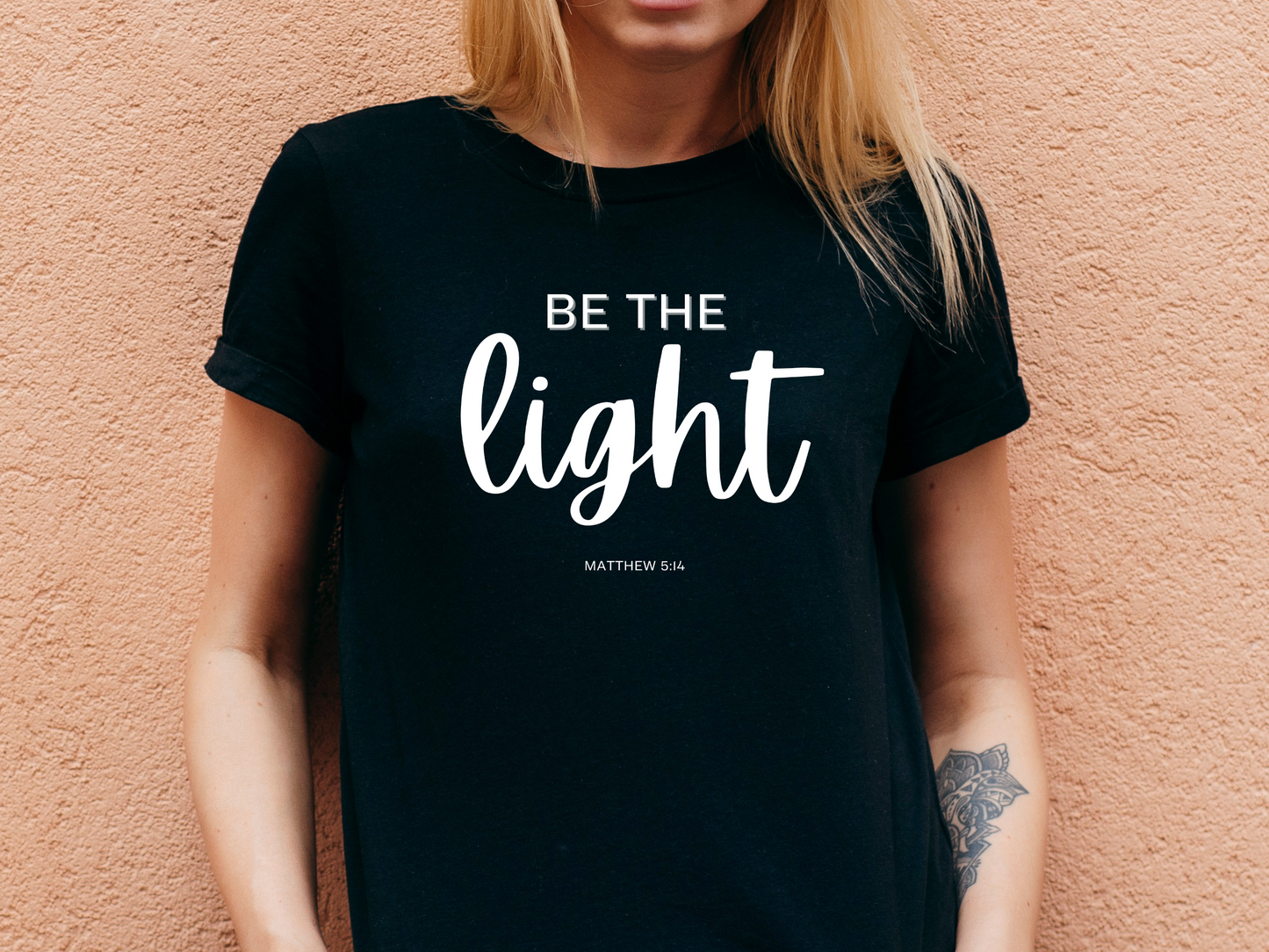 "Be the Light" T-Shirt | Mom Shirt | Gifts for Her | Women's Empowerment Tee | Christmas Gift Ideas for Women | Uplifting Women's Tee Shirts | Empowering Women's Shirt | Statement Shirt for Women