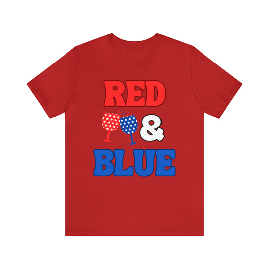 "Red, Wine & Blue" T-Shirt | Fourth of July Shirt for Mom | Celebrate America Shirt | American Pride T-Shirt | Independence Day Tees | Memorial Day T-Shirts for Mom