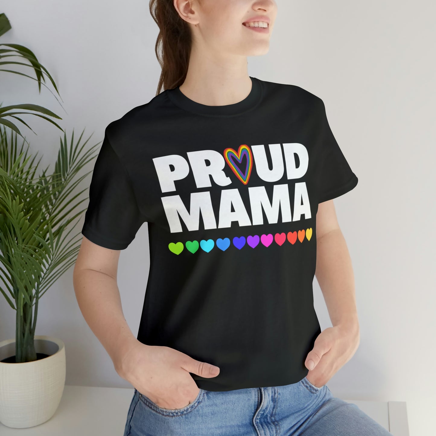 "Proud Mama" T-Shirt | Support Your Child's Identity | Cute LGBTQ+ Mom Shirt | Pride Mom Tee | Pride Month Gift Ideas | Comfortable Mom Clothing for Everyday Wear | Proud Mom of LGBTQ+ Child Tee | Mom Birthday Gift Ideas