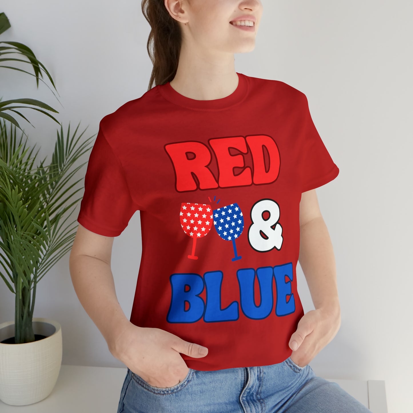 "Red, Wine & Blue" T-Shirt | Fourth of July Shirt for Mom | Celebrate America Shirt | American Pride T-Shirt | Independence Day Tees | Memorial Day T-Shirts for Mom