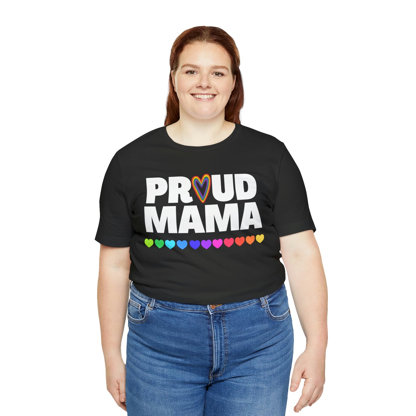 "Proud Mama" T-Shirt | Support Your Child's Identity | Cute LGBTQ+ Mom Shirt | Pride Mom Tee | Pride Month Gift Ideas | Comfortable Mom Clothing for Everyday Wear | Proud Mom of LGBTQ+ Child Tee | Mom Birthday Gift Ideas